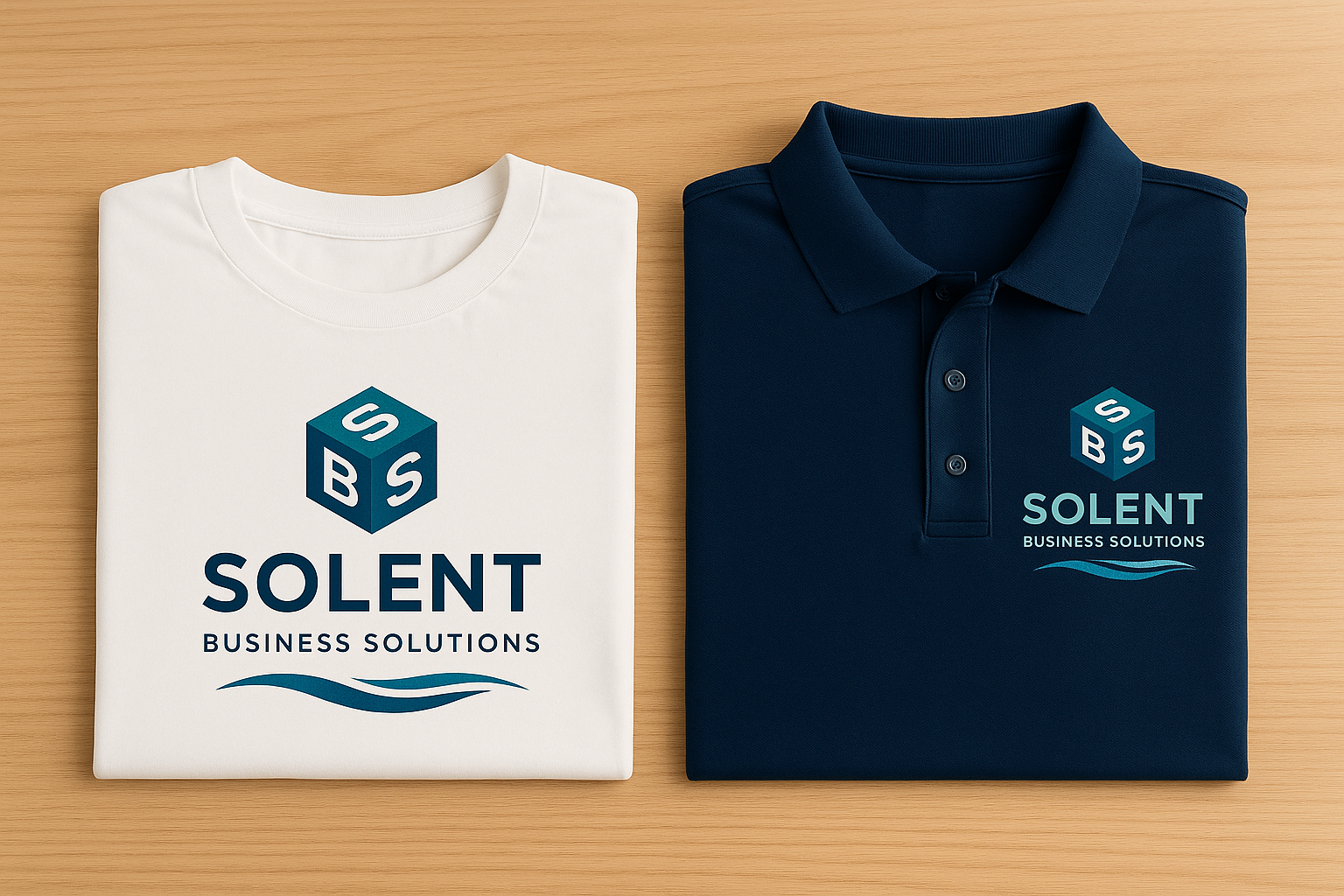 Custom branded, embroidered workwear and uniforms supplied by Solent Business Solutions. Virtual Assistant and Marketing Support